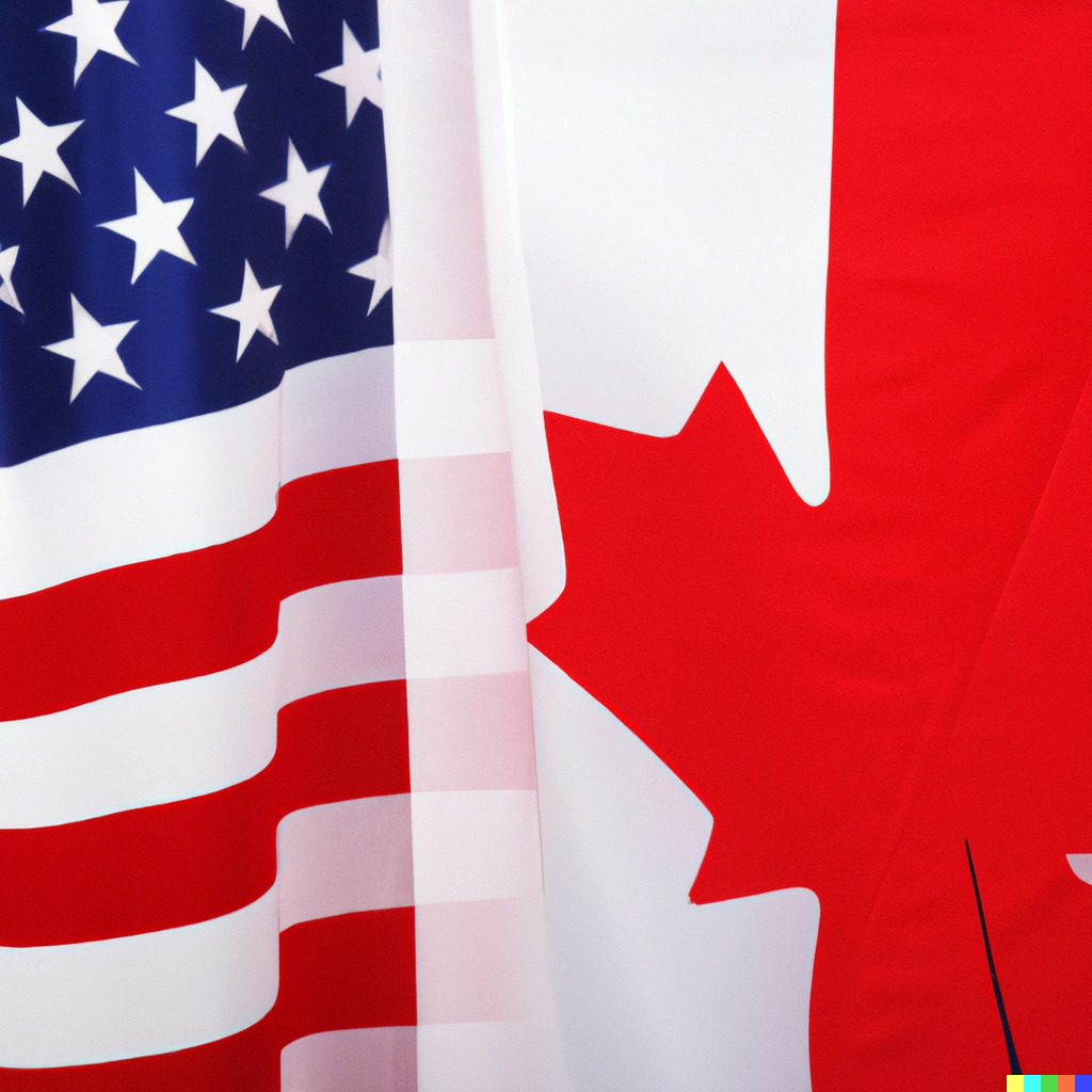 Drapeaux USA Canada