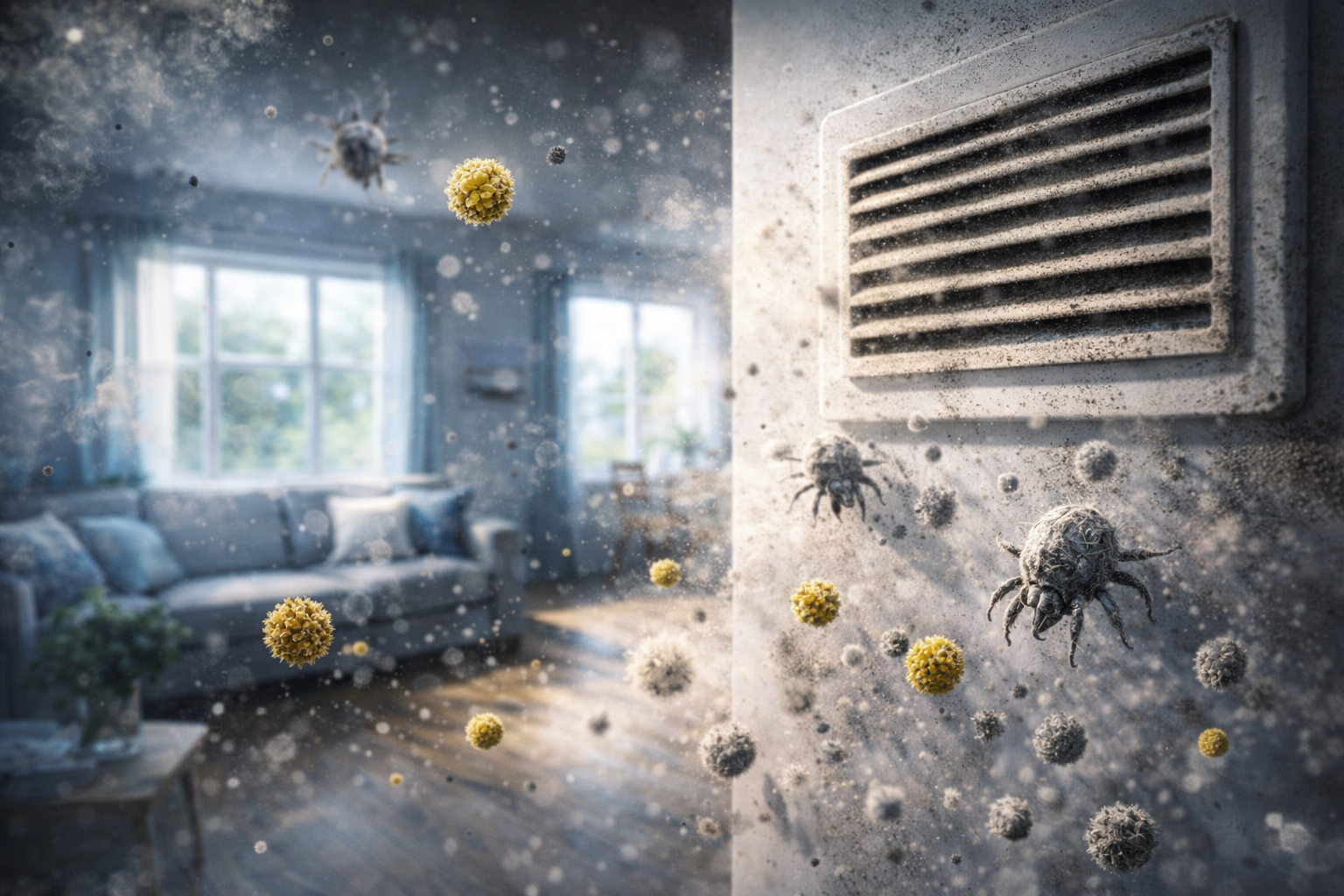 Allergènes dans les conduits de ventilation — nettoyage professionnel par Air-Estrie à Sherbrooke